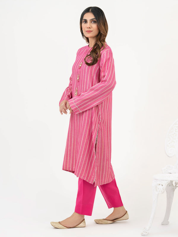 Limelight 2 Piece Yarn Dyed Suit-Embroidered (Pret)