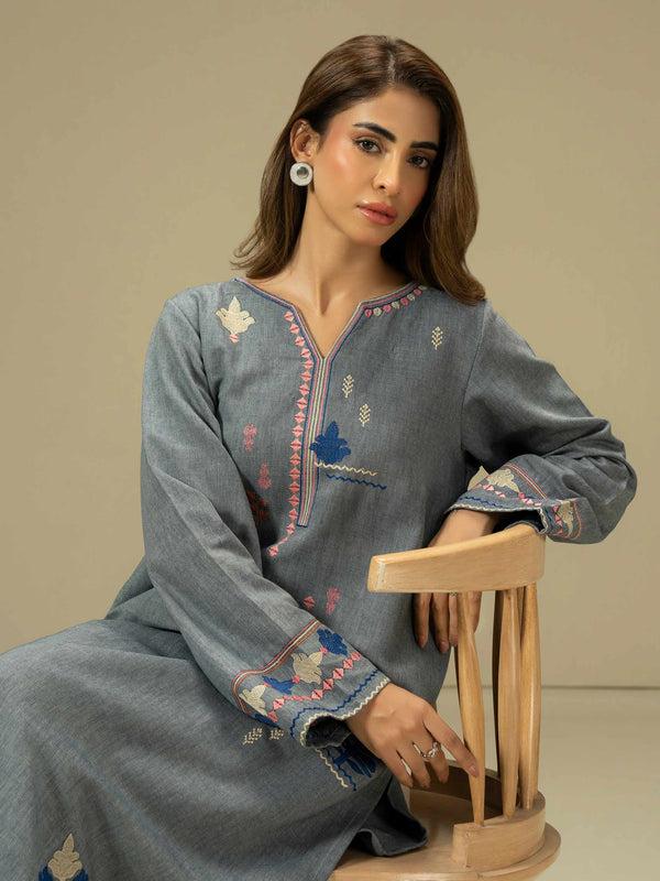 Limelight 2 Piece Yarn Dyed Suit-Embroidered (Pret)