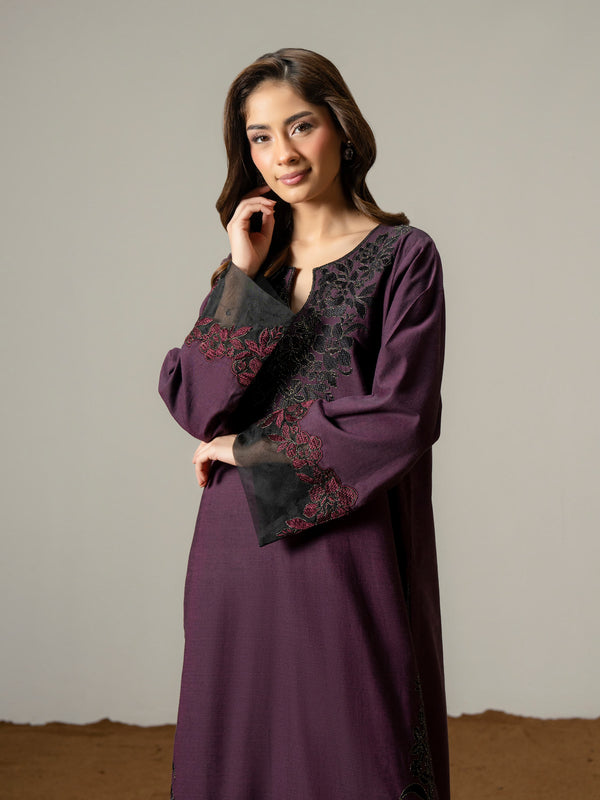 Limelight 2 Piece Yarn Dyed Suit-Embroidered (Pret)