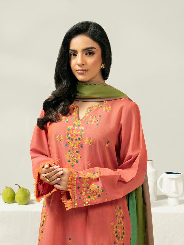 Limelight 3 Piece Chambray Suit-Embroidered (Pret)