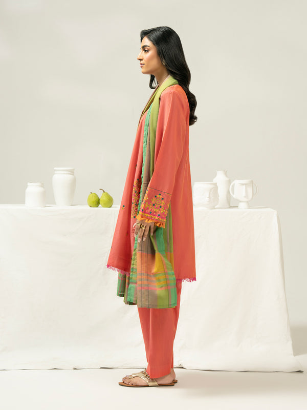 Limelight 3 Piece Chambray Suit-Embroidered (Pret)