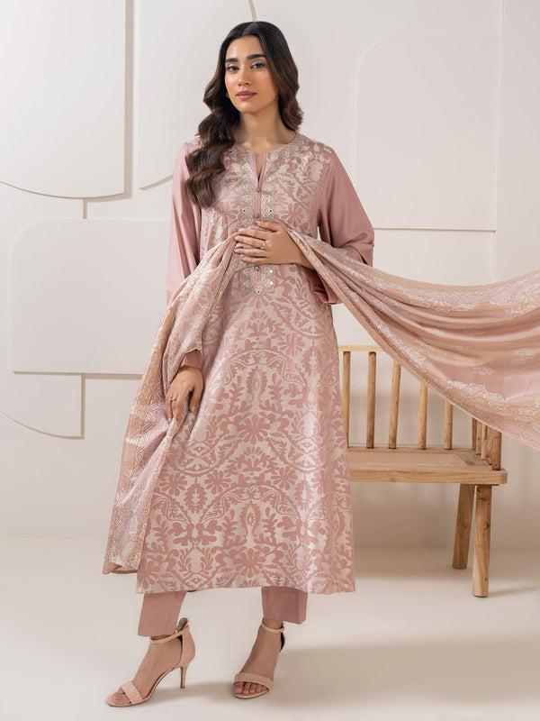 Limelight 3 Piece Crepe Suit-Embroidered (Pret)