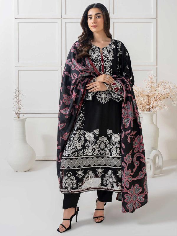 Limelight 3 Piece Crepe Suit-Embroidered (Pret)