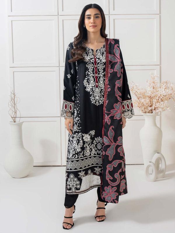 limelight 3 Piece Crepe Suit-Embroidered (Pret)