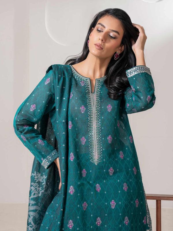 Limelight 3 Piece Jacquard Suit-Embroidered (Pret)