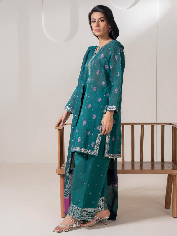 Limelight 3 Piece Jacquard Suit-Embroidered (Pret)