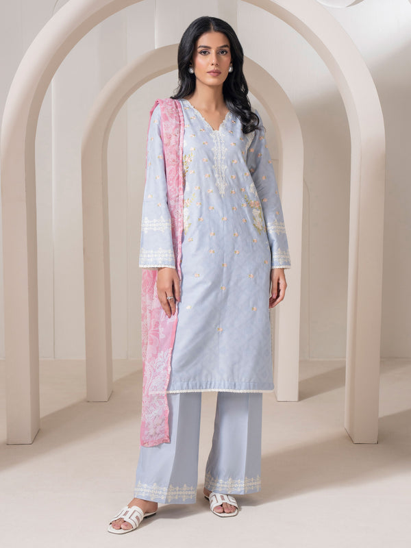 limelight 3 Piece Jacquard Suit-Embroidered (Pret)