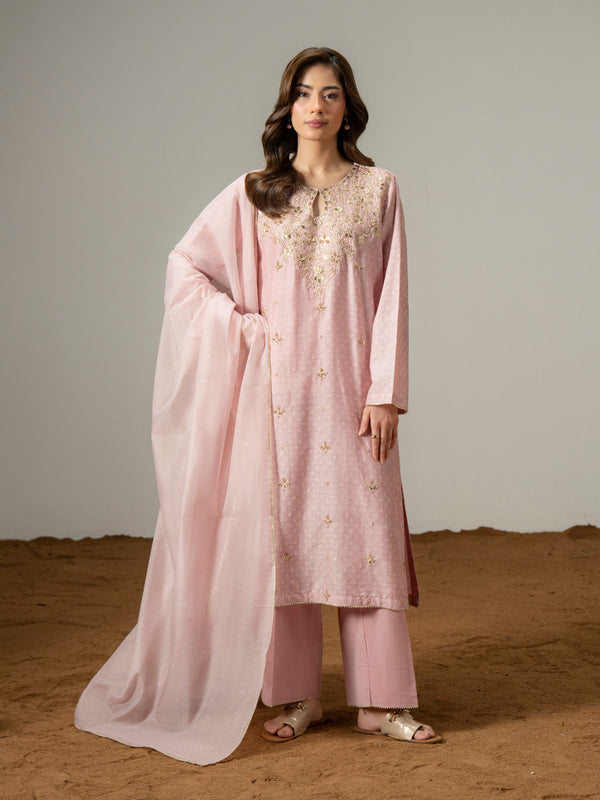 limelight 3 Piece Jacquard Suit-Embroidered (Pret)