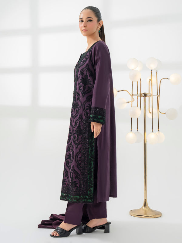 Limelight 3 Piece Khaddar Suit-Embroidered (Pret)