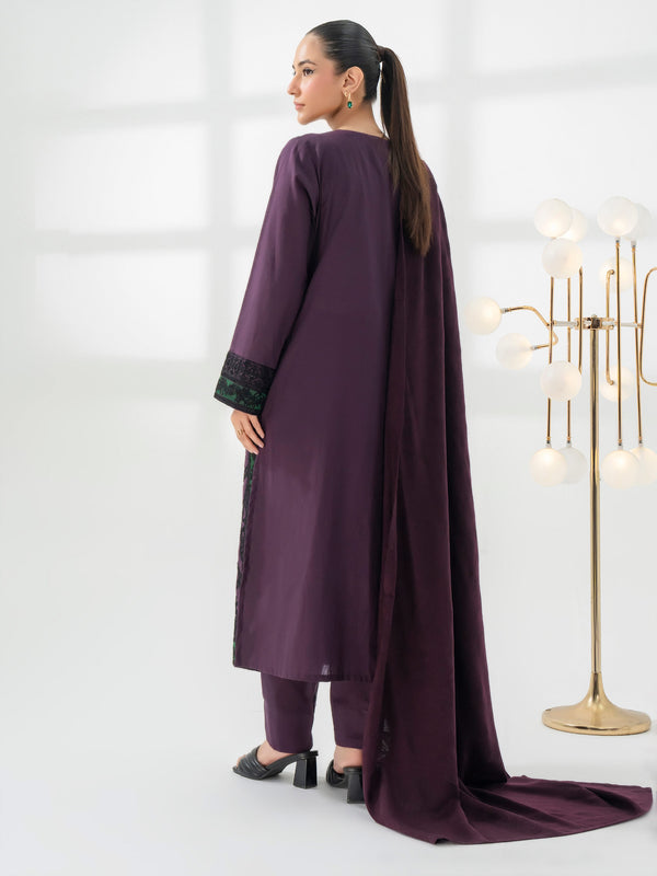 Limelight 3 Piece Khaddar Suit-Embroidered (Pret)