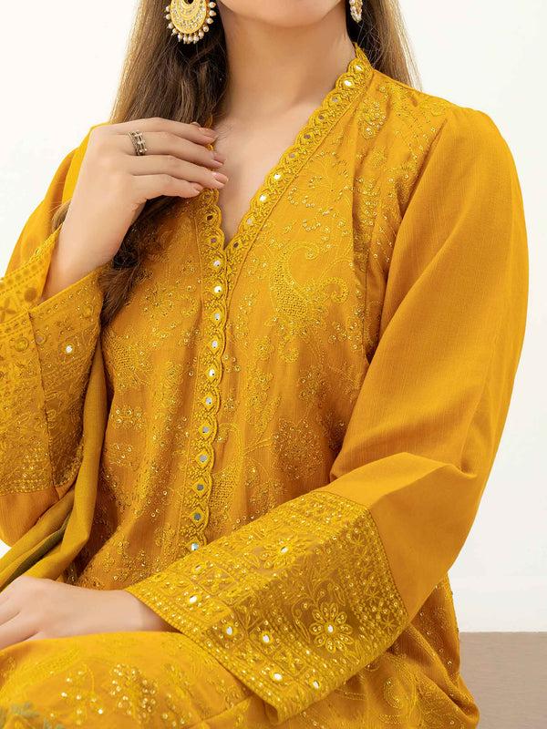 limelight 3 Piece Khaddar Suit-Embroidered (Pret)