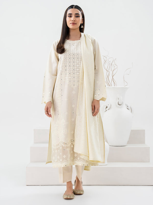 Limelight 3 Piece Khaddar Suit-Embroidered (Pret)