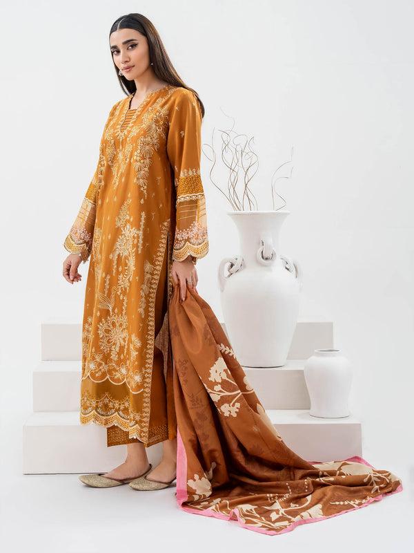 Limelight 3 Piece Khaddar Suit-Embroidered (Pret)