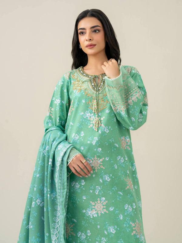 Limelight 3 Piece Khaddar Suit-Embroidered (Pret)