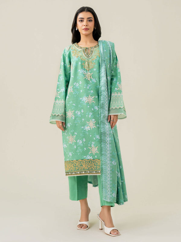 Limelight 3 Piece Khaddar Suit-Embroidered (Pret)