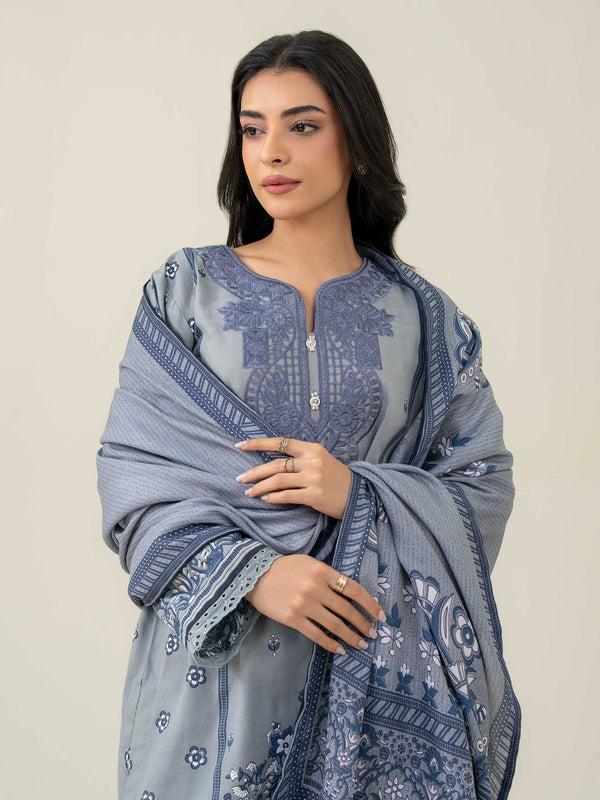 Limelight 3 Piece Khaddar Suit-Embroidered (Pret)