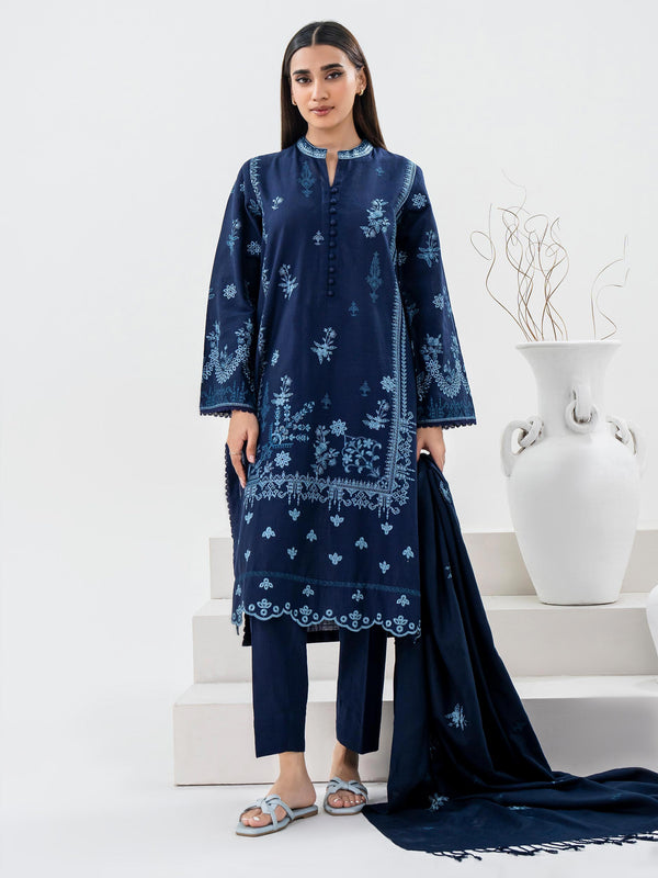 Limelight 3 Piece Khaddar Suit-Embroidered (Pret)