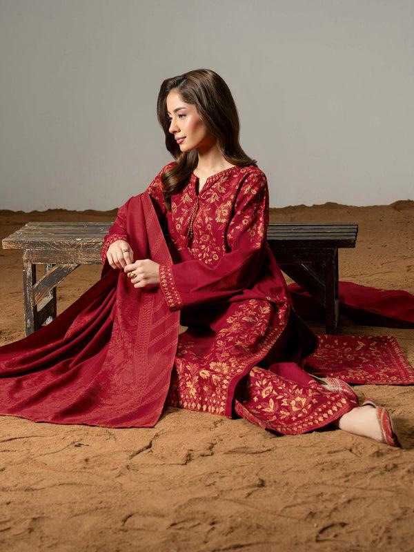 Limelight 3 Piece Khaddar Suit-Paste Print (Pret)