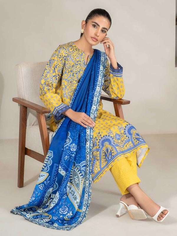 Limelight 3 Piece Khaddar Suit-Printed (Unstitched)