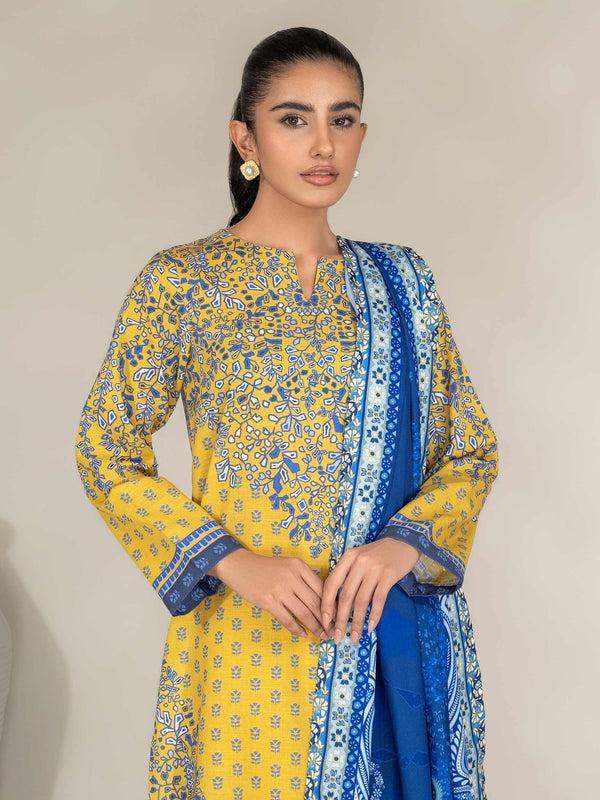 Limelight 3 Piece Khaddar Suit-Printed (Unstitched)