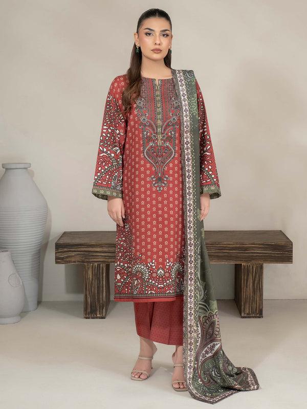 Limelight 3 Piece Khaddar Suit-Printed (Unstitched)