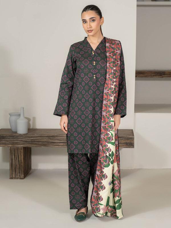 Limelight 3 Piece Khaddar Suit-Printed (Unstitched)