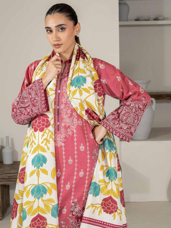limelight 3 Piece Khaddar Suit-Printed (Unstitched)