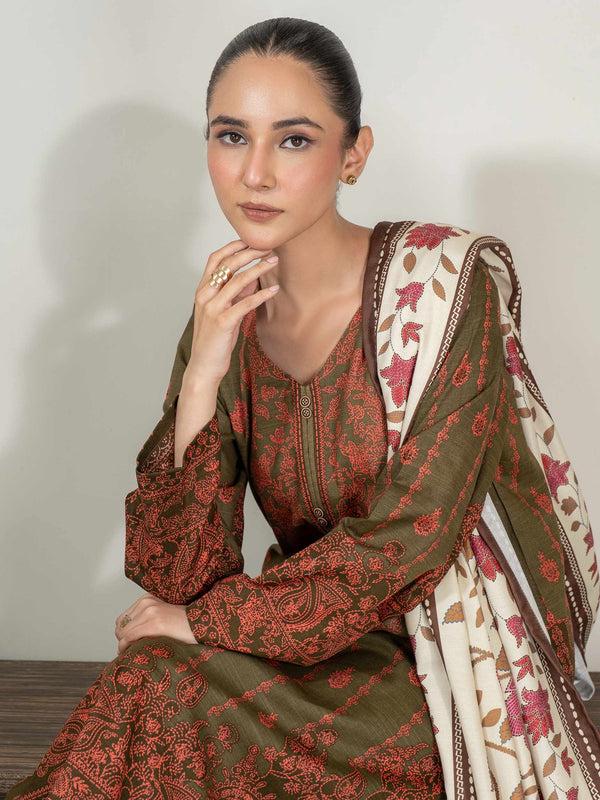 Limelight 3 Piece Khaddar Suit-Printed (Unstitched)