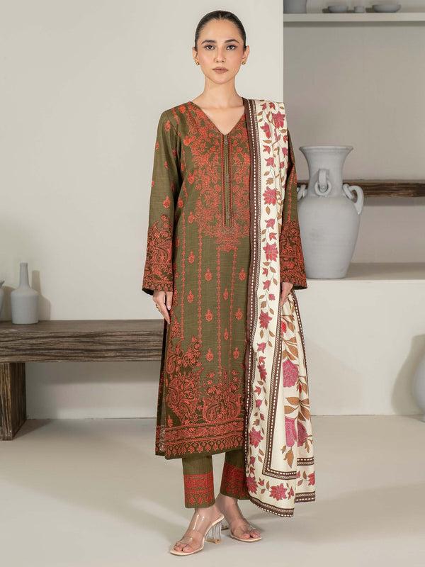 Limelight 3 Piece Khaddar Suit-Printed (Unstitched)