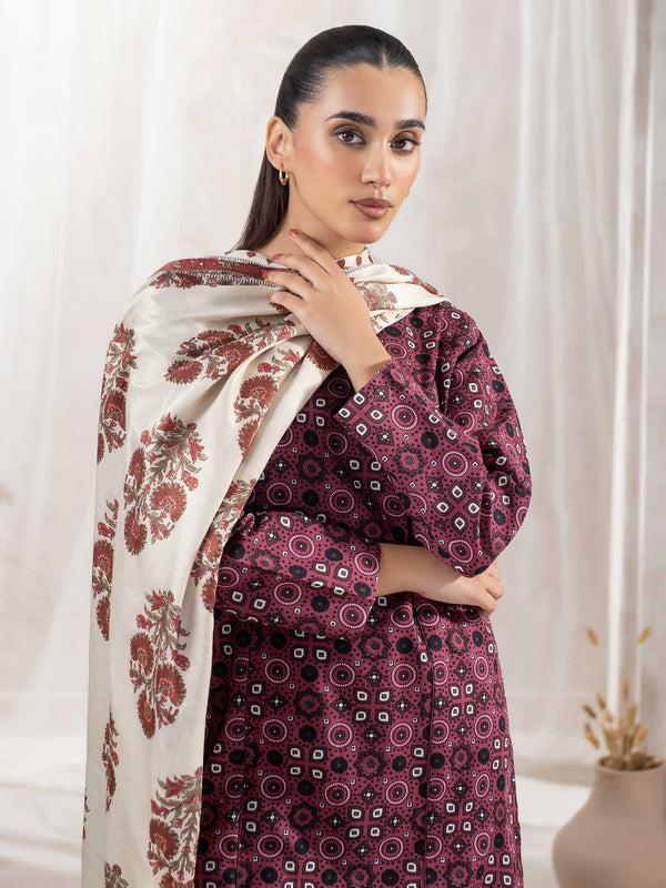 Limelight 3 Piece Khaddar Suit-Printed (Unstitched)