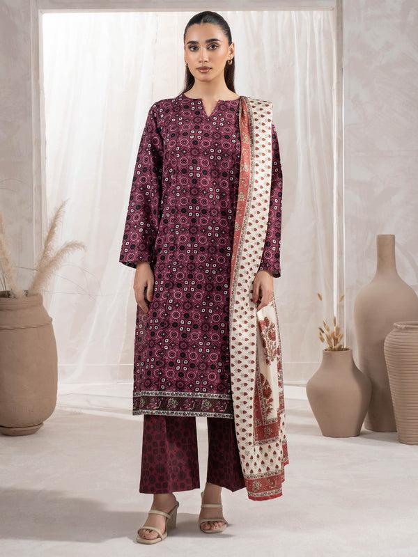 Limelight 3 Piece Khaddar Suit-Printed (Unstitched)