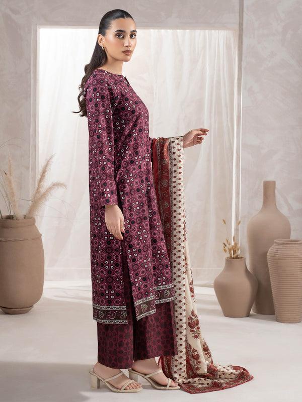 Limelight 3 Piece Khaddar Suit-Printed (Unstitched)