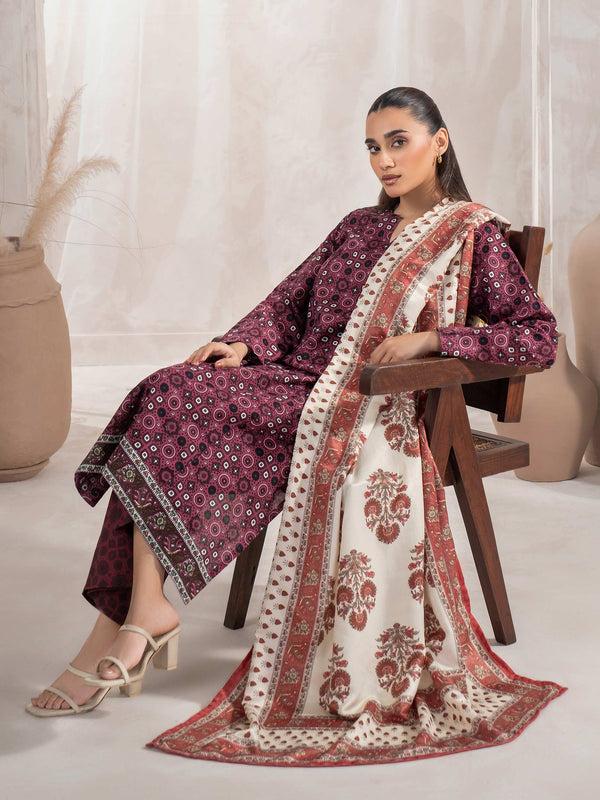 limelight 3 Piece Khaddar Suit-Printed (Unstitched)