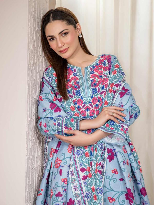 Limelight 3 Piece Khaddar Suit-Printed (Unstitched)