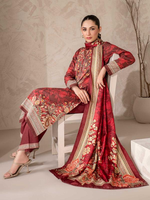 limelight 3 Piece Khaddar Suit-Printed (Unstitched)