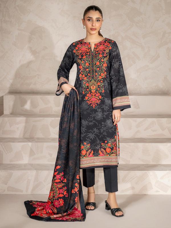 Limelight 3 Piece Khaddar Suit-Printed (Unstitched)