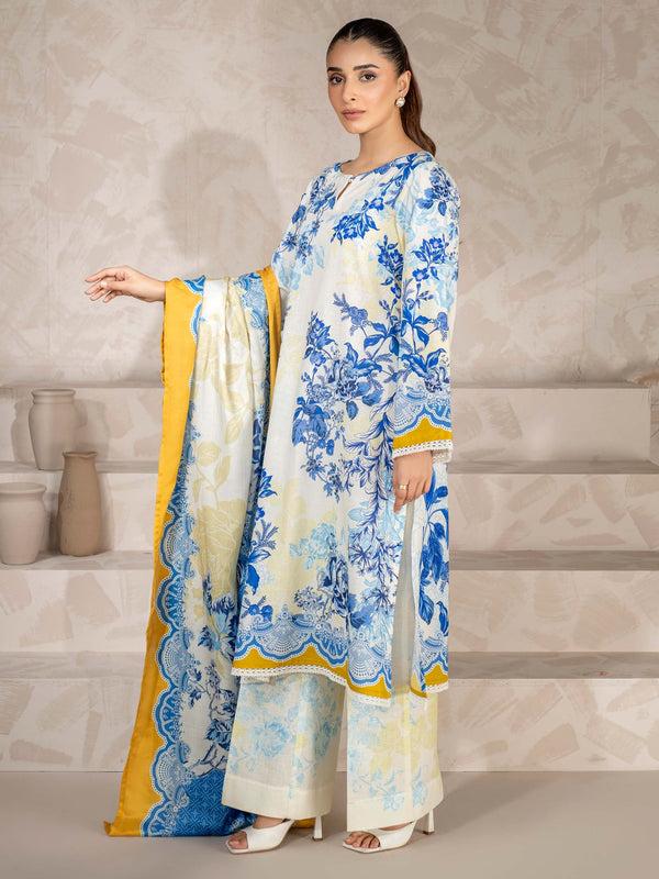 Limelight 3 Piece Khaddar Suit-Printed (Unstitched)