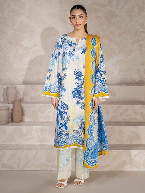 Limelight 3 Piece Khaddar Suit-Printed (Unstitched)
