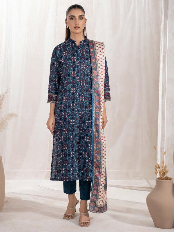 Limelight 3 Piece Khaddar Suit-Printed (Unstitched)