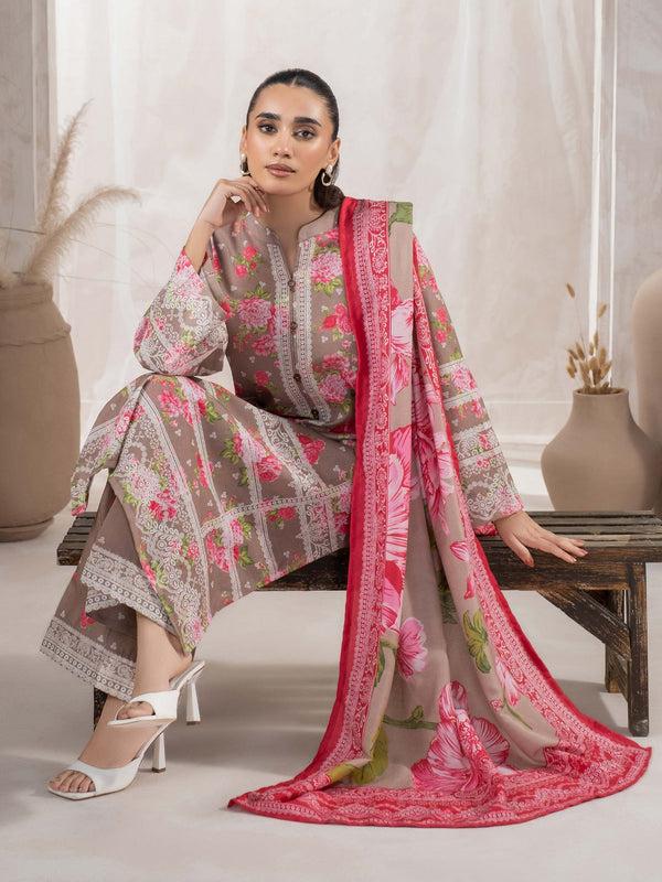 Limelight 3 Piece Khaddar Suit-Printed (Unstitched)