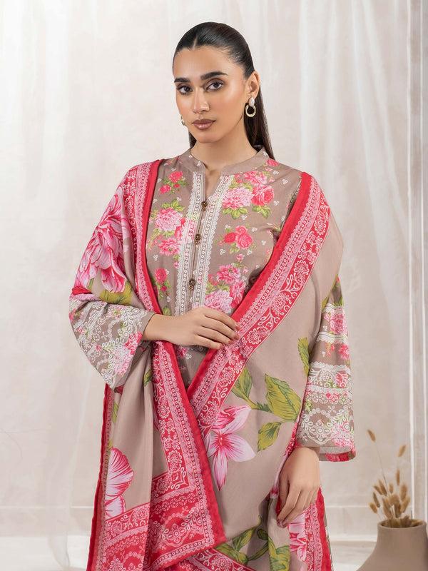 Limelight 3 Piece Khaddar Suit-Printed (Unstitched)