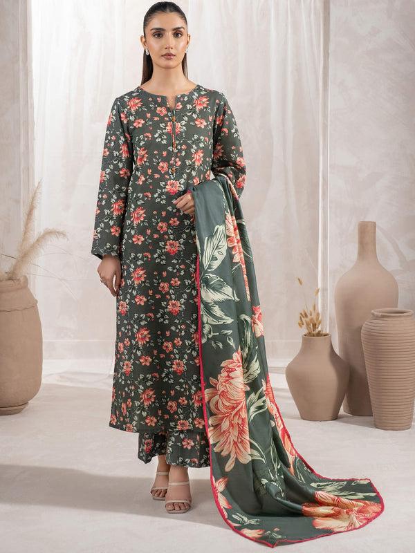 Limelight 3 Piece Khaddar Suit-Printed (Unstitched)