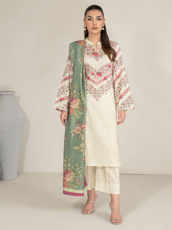 Limelight 3 Piece Khaddar Suit-Printed (Unstitched)