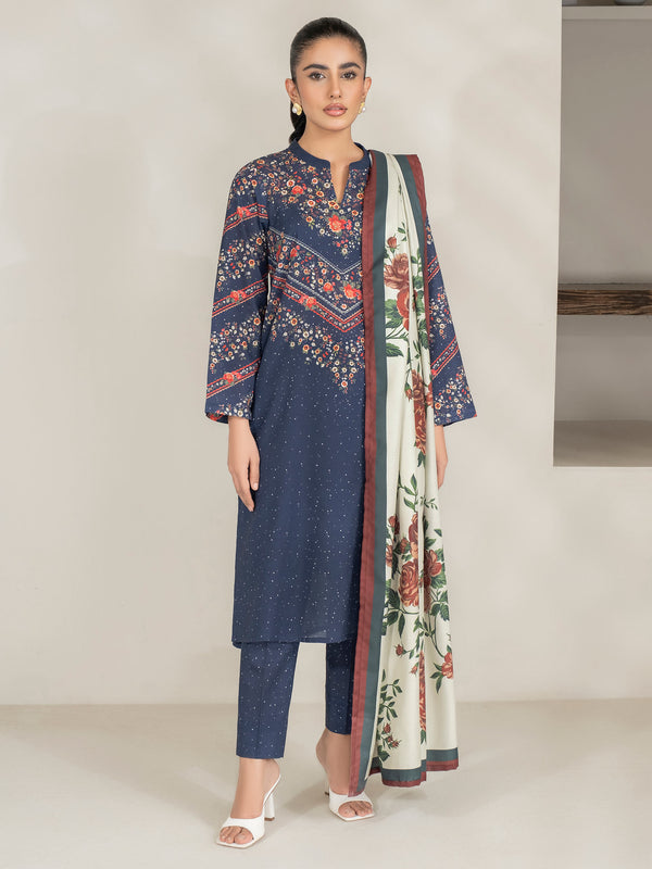 Limelight 3 Piece Khaddar Suit-Printed (Unstitched)