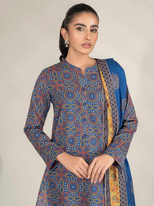 Limelight 3 Piece Khaddar Suit-Printed (Unstitched)