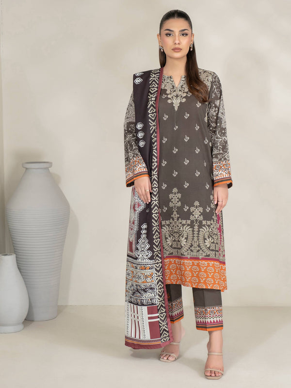 Limelight 3 Piece Khaddar Suit-Printed (Unstitched)