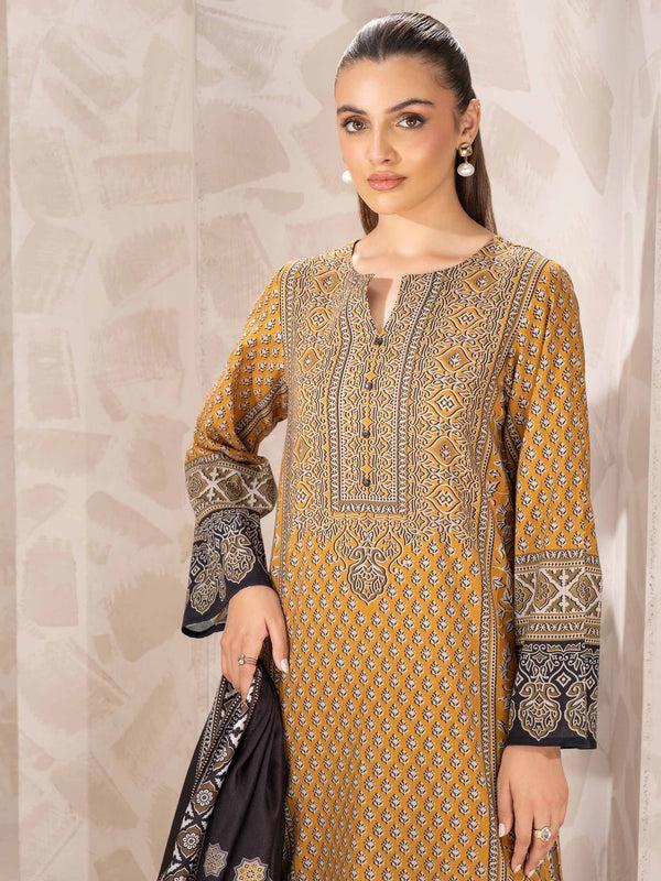 Limelight 3 Piece Khaddar Suit-Printed (Unstitched)