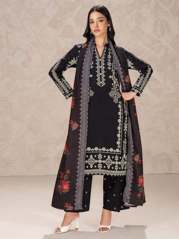Limelight 3 Piece Khaddar Suit-Printed (Unstitched)
