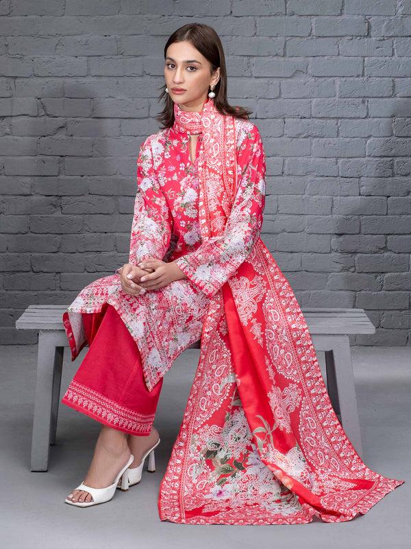 Limelight 3 Piece Khaddar Suit-Printed (Unstitched)