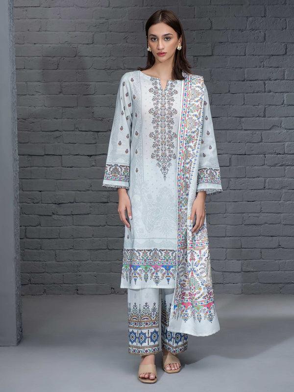 Limelight 3 Piece Khaddar Suit-Printed (Unstitched)